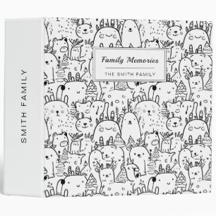 Cute Kawaii Doodle Characters (2) Binder