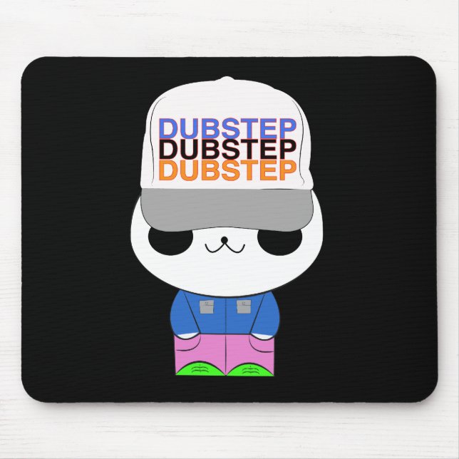 Cute kawaii dubstep panda mousepad (Front)