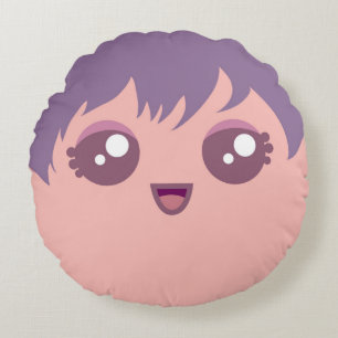 Cute Kawaii Dwarf Planet Ceres Round Pillow