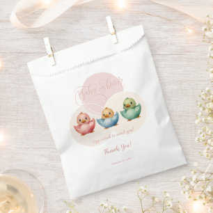 Cute Kawaii Egg Birds Pastel Coloured Baby Shower  Favour Bag