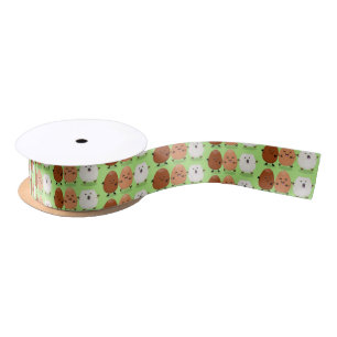Cute kawaii eggs funny cartoon illustration satin ribbon