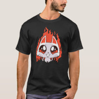 Cute Kawaii Evil Cat With Fire Funny Bad Kitten