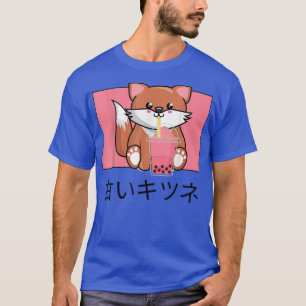 Cute Kawaii Fo Drinks Bubble Tea Japanese I Love B T-Shirt