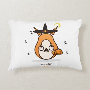 Cute Kawaii Fox Witch Spooky Season Halloween Accent Pillow