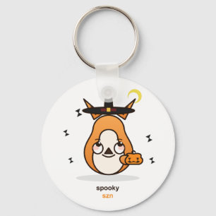 Cute Kawaii Fox Witch Spooky Season Halloween Keychain