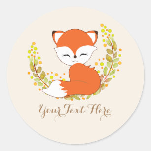 Cute Kawaii Fox Woodland Theme Stickers