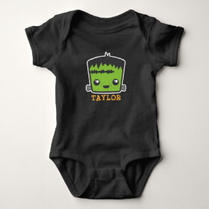 Cute Kawaii Frankenstein Monster Halloween Costume Baby Bodysuit
