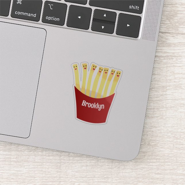 Cute kawaii fries fast food cartoon illustration (Detail)