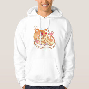 Cute Kawaii Frog Eating Pancakes Hoodie