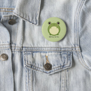 Cute Kawaii Frog with Personalized Text  2 Inch Round Button