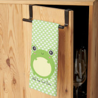 Cute Kawaii Frog with Personalized Text and Photo