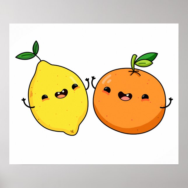 Cute Kawaii Fruit Poster (Front)