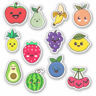Cute Kawaii Fruit Stickers
