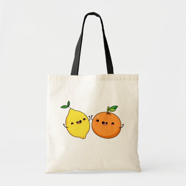 Cute Kawaii Fruit Tote Bag (Front)