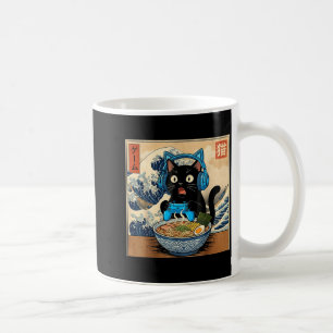 Cute Kawaii Gamer Cat Funny Ramen Japanese Cat Gam Coffee Mug