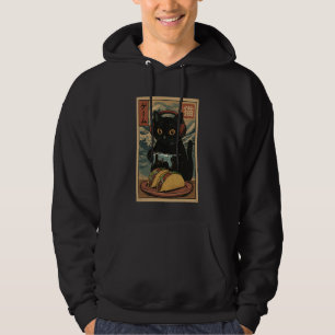 Cute Kawaii Gamer Cat Funny Taco Retro Japanese Ca Hoodie