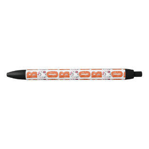Cute Kawaii Ghost “Boo” Halloween Design Black Ink Pen