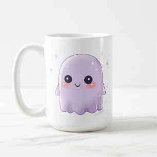 Cute Kawaii Ghost Coffee Mug Cozy Halloween Cup