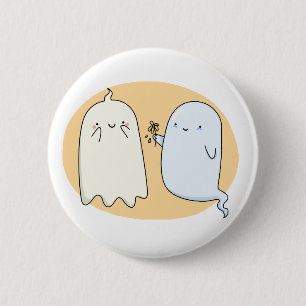 Cute Kawaii Ghost Couple 2 Inch Round Button