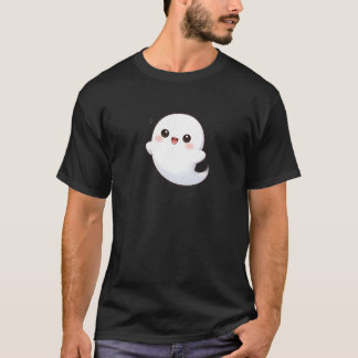 Cute Kawaii Ghost Floating – Adorable Cartoon  T-Shirt