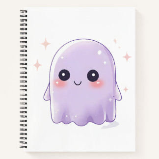 Cute Kawaii Ghost Notebook | Aesthetic Halloween