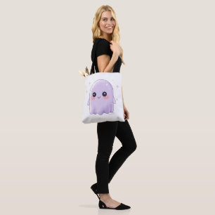 Cute Kawaii Ghost Tote Bag   Aesthetic Halloween 