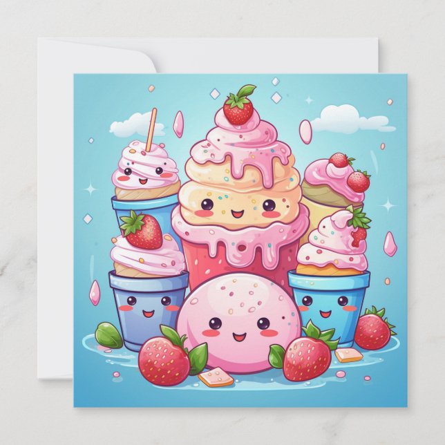 Cute Kawaii Gift Card (Front)