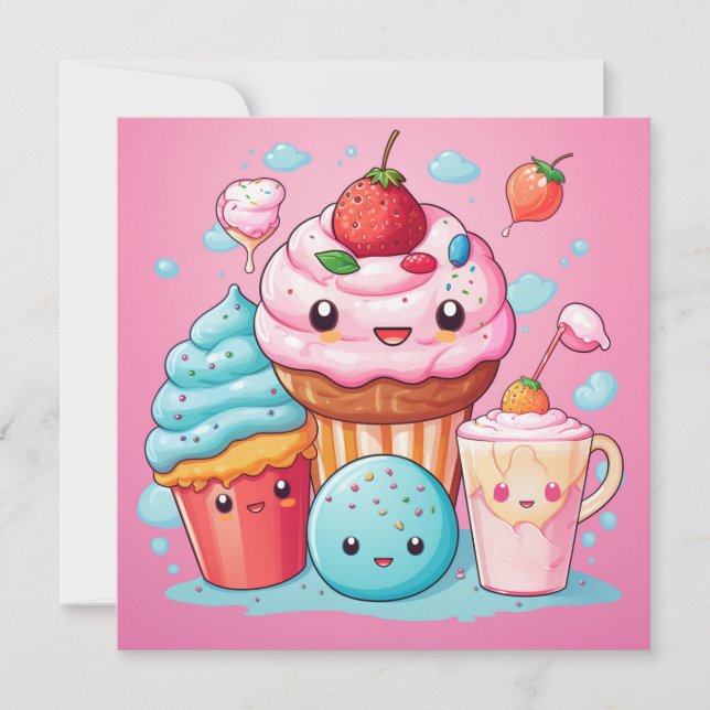 Cute Kawaii Gift Card (Front)