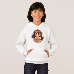 Cute Kawaii Girl Manger Spaghetti