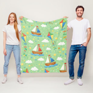 Cute Kawaii Graphic  Fleece Blanket