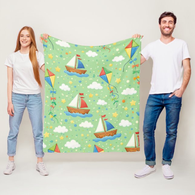 Cute Kawaii Graphic  Fleece Blanket (In Situ)
