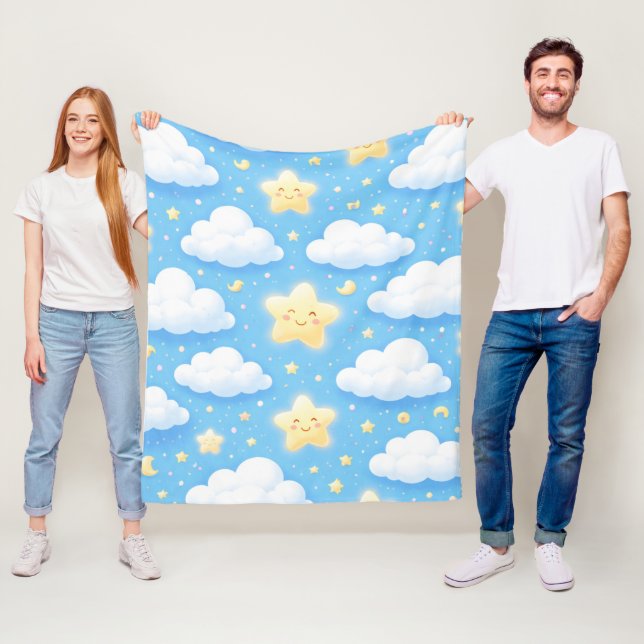 Cute Kawaii Graphic Fleece Blanket (In Situ)