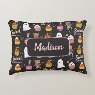 Cute Kawaii Halloween Candy Pattern for Kids Accent Pillow