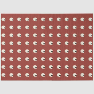 Cute Kawaii Halloween Skull Polka Dots red Tissue Paper