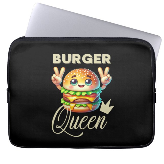Cute Kawaii Hamburger  Laptop Sleeve (Front)