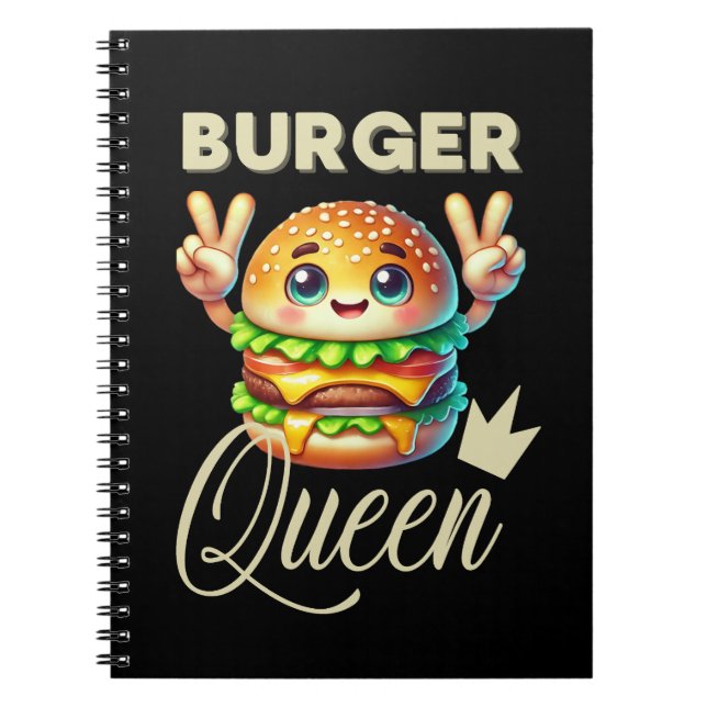 Cute Kawaii Hamburger  Notebook (Front)
