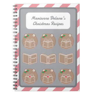 Cute Kawaii Hamster Booklover Christmas Notebook