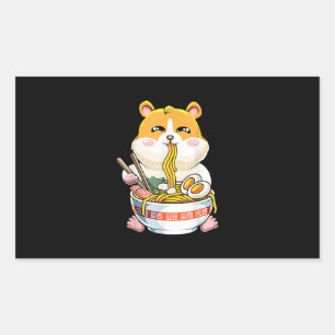 Cute Kawaii Hamster Ramen Anime Sticker