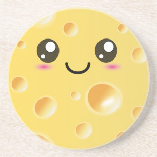 Cute Kawaii Happy Cheese Coaster