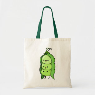 Cute Kawaii Happy Peas Tote Bag