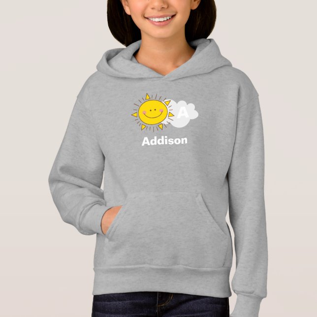 Cute Kawaii Happy Sunshine Monogram Add Your Name (Front)