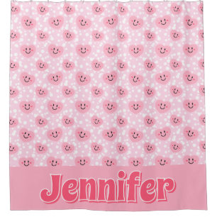 Cute Kawaii Hearts and white bubbles pink