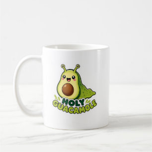 Cute Kawaii Holy Guacamole Avocado Slug Cartoon Coffee Mug