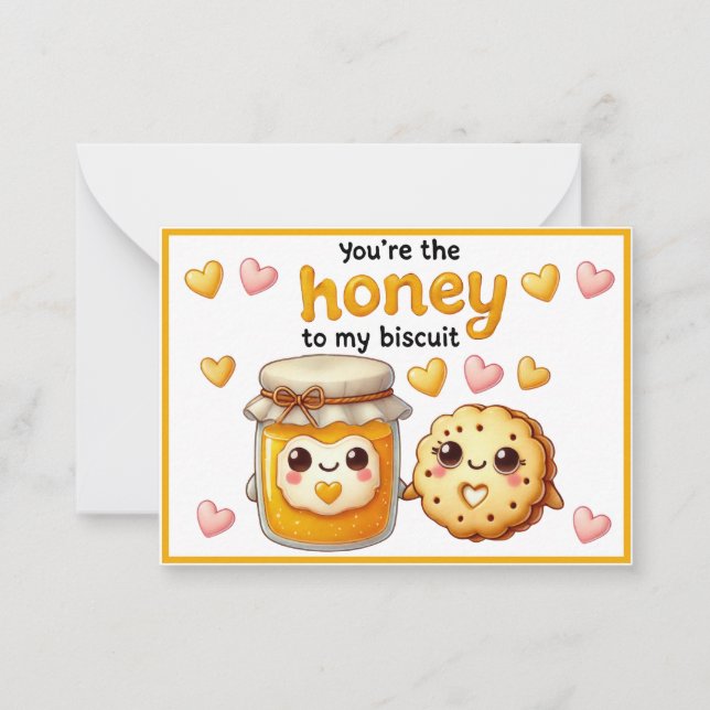 Cute Kawaii Honey and Biscuits Card (Front)