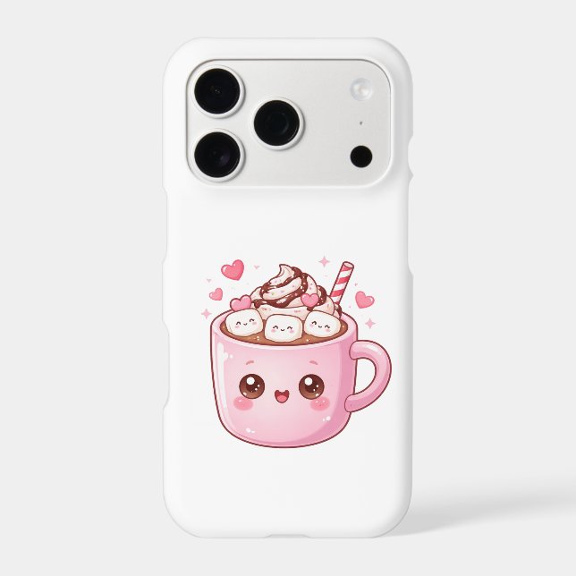 Cute Kawaii Hot Chocolate Mug with Marshmallows (Back)