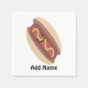 Cute Kawaii Hot Dog Napkin