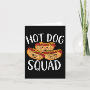 Cute Kawaii Hot Dog Squad Bbq Family Matching Men  Card
