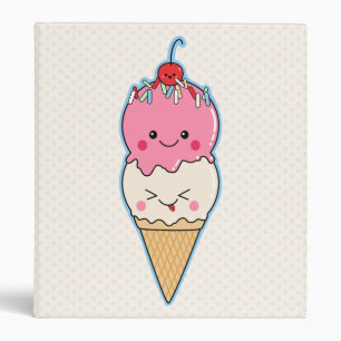 Cute Kawaii Ice Cream Binder