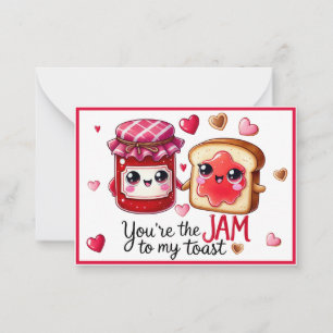 Cute Kawaii Jam and Toast Card