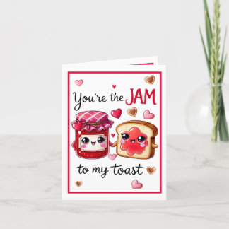 Cute Kawaii Jam and Toast Thank You Card